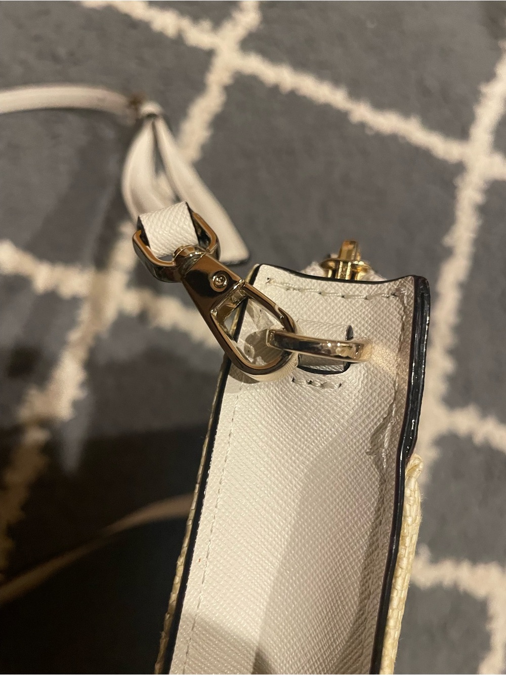 kate spade Cream and Natural Straw Crossbody with Gold-Tone Hardware - Picture 8 of 9